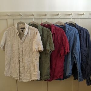 Lot of 5 Banana Republic Linen Shirts